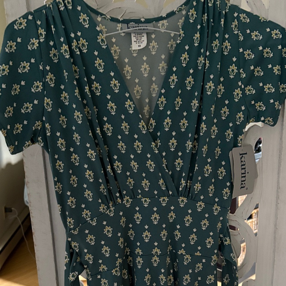 Karina Grimaldi Green Floral Maxi Dress